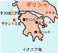ザキントス島　地図